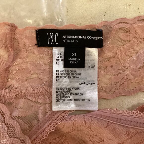 NWT INC Intern’l Concepts, a Macy’s Brand Women’s XL Rose Pink Thong Panties 3 - Picture 8 of 10